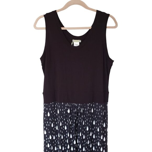 Dolcezza sleeveless jersey maxi dress black and white - Picture 3 of 9